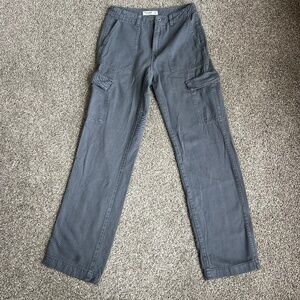 Pull & Bear Gray‎ Straight Leg Utility Cargo Pants, Size 4